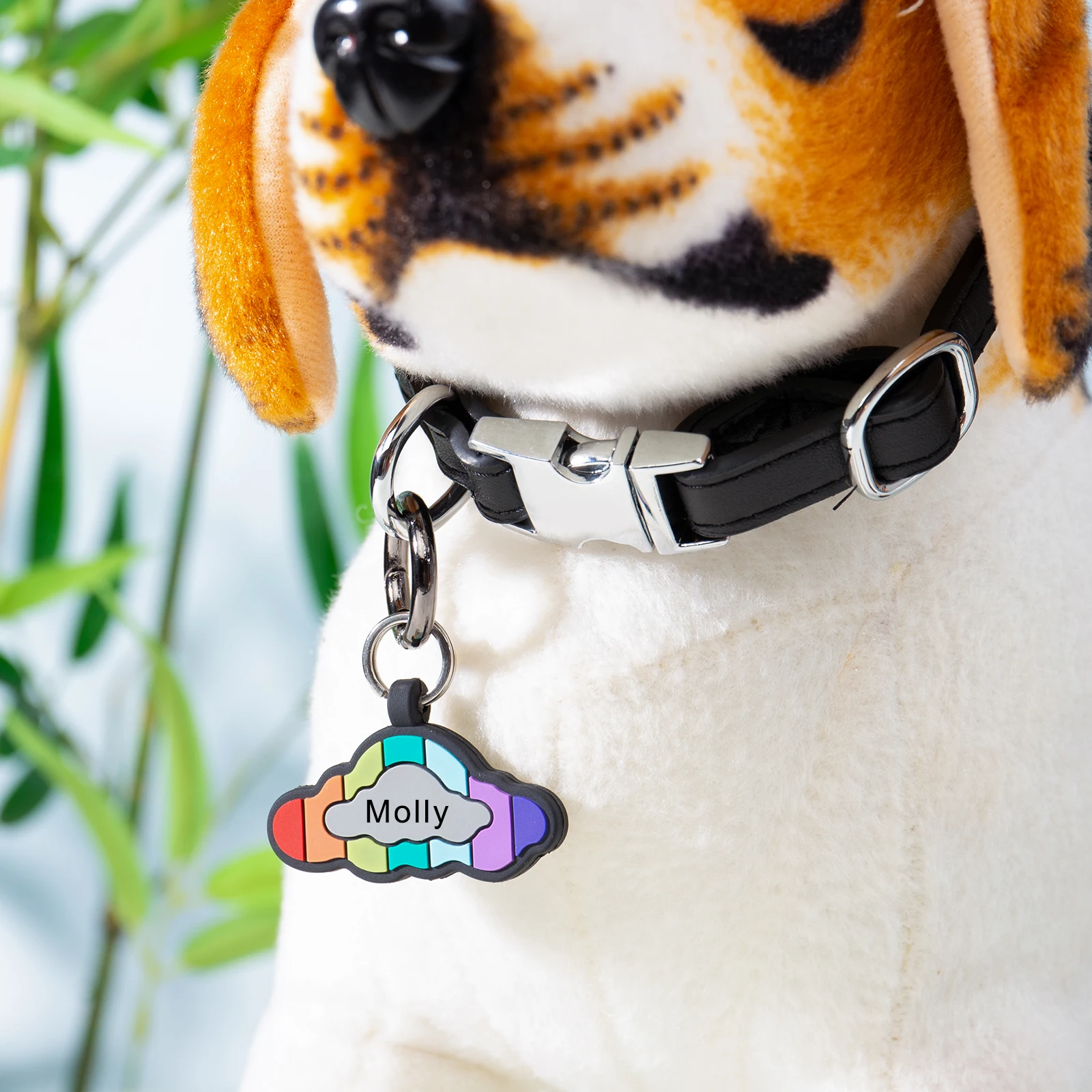 Personalized Cat Dog ID Tag Custom Name Number Silicone Keychain Pets Collar Tag Pendant Keyring Accessories