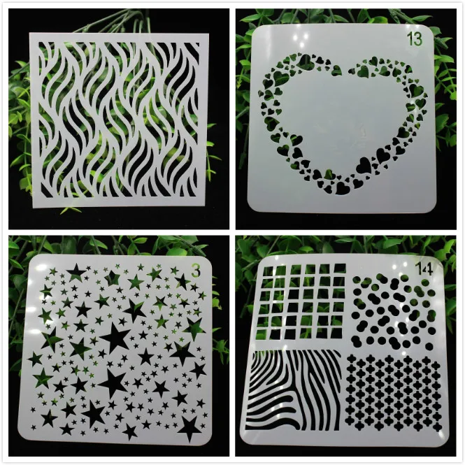 KSCRAFT 13pcs/set Layering Stencils for DIY Scrapbooking/photo album Decorative Embossing DIY Paper Cards Crafts