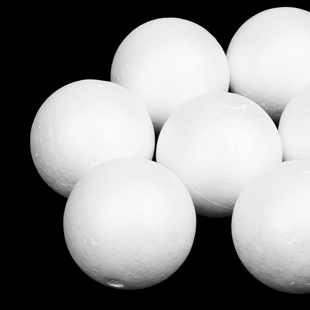 10Pc 90mm SOLID Polystyrene Balls Foam Styrofoam Modelling Craft Decorations