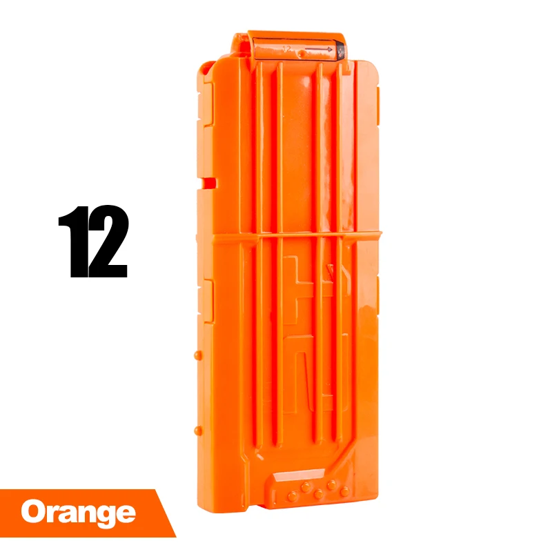 Redondo Dardos Substituição para Nerf Blaster, Gun Soft Bullet, Clipe de Recarregar para Nerf Magazine, 6-12-18, Laranja