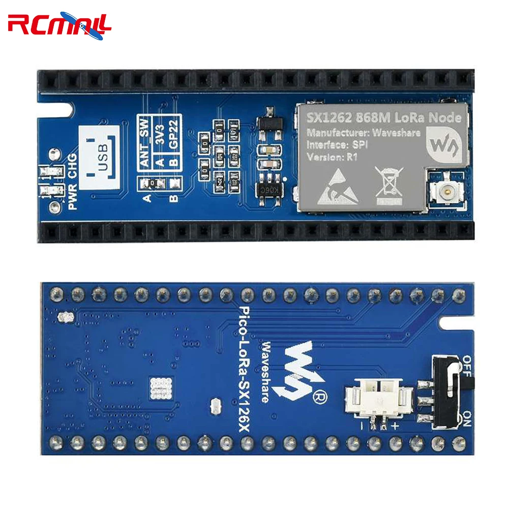 

Модуль узла LoRa Waveshare SX1262 для Raspberry Pi Pico, поддержка протокола LoRaWAN EU868 Band