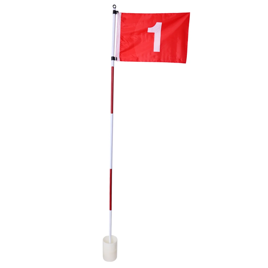 

Flag Golf Flag Golf Flag No. 1 with Golf Hole - Contains 5 Steel Rods, Base