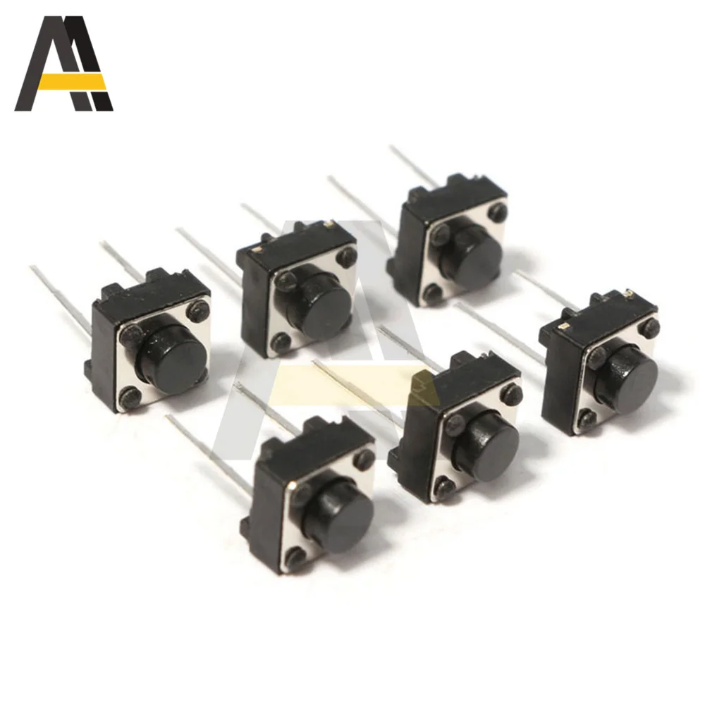 10 Stks/partij Twee Voeten Normaal Open Licht Touch Schakelaar 6*6*4.3Mm Patch Knop Normaal Gesloten Schakelaar micro Touch Schakelaar