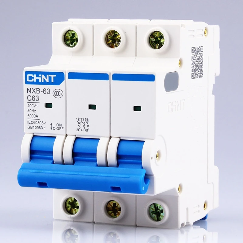 CHNT CHINT NXB-63 3P AC 230/400V Miniature Circuit Breaker C 6 10 16 20 25 32 40 63A Overload Protector  DZ47 C Style Air Switch