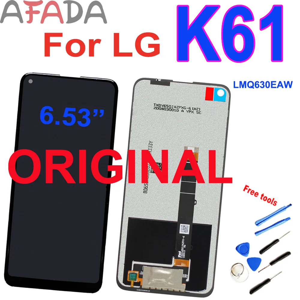 

AAA+ Original 6.53'' LCD For LG K61 LCD Display Touch Screen Digitizer Assembly LMQ630EAW Replacement LM-Q630EAW Repair Parts