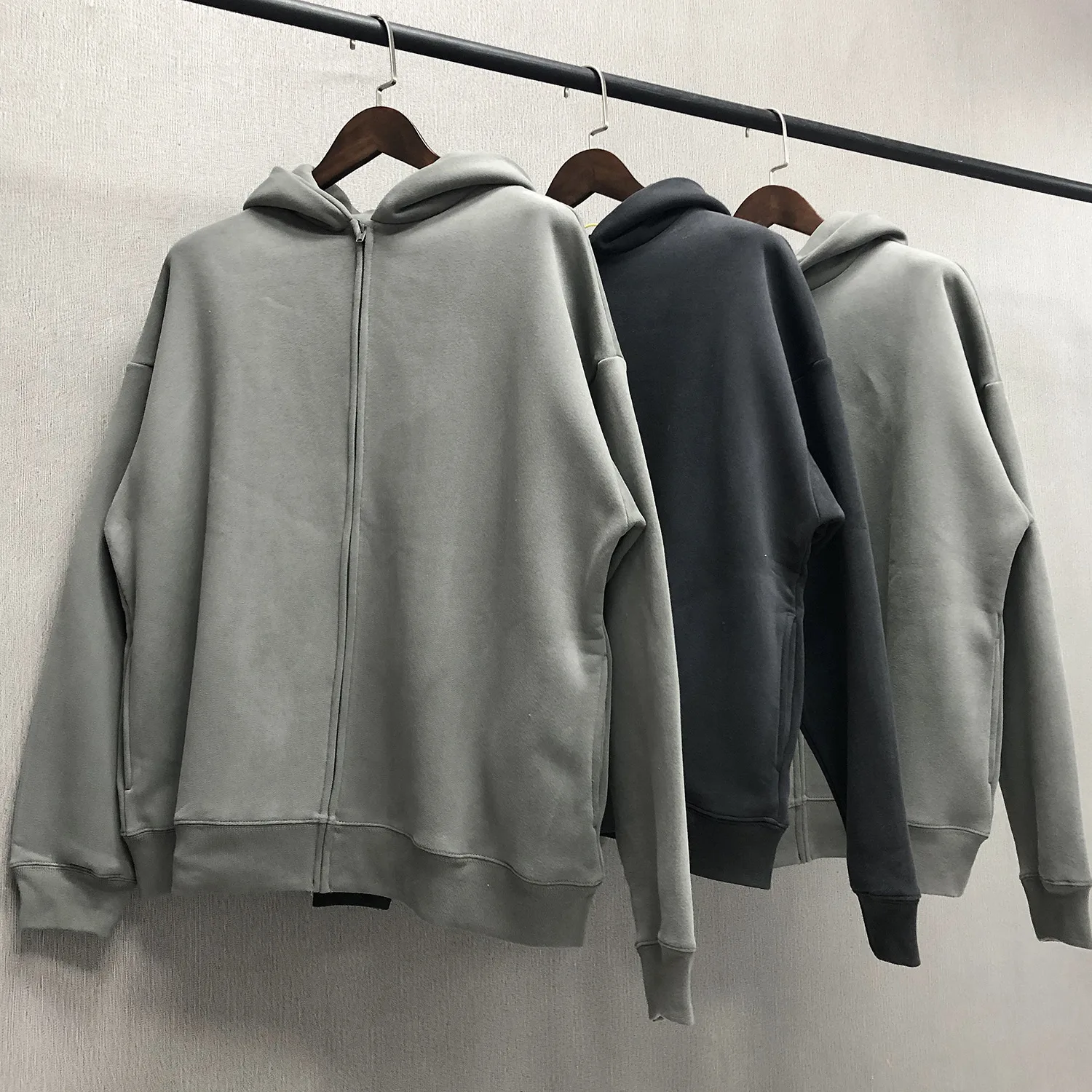 Light Purple Season 6 Hoodie 2020 Kanye West Hoodies Oversize Cotton Lining Plus Velvet Season Series Pullovers Solid Sweatshirt