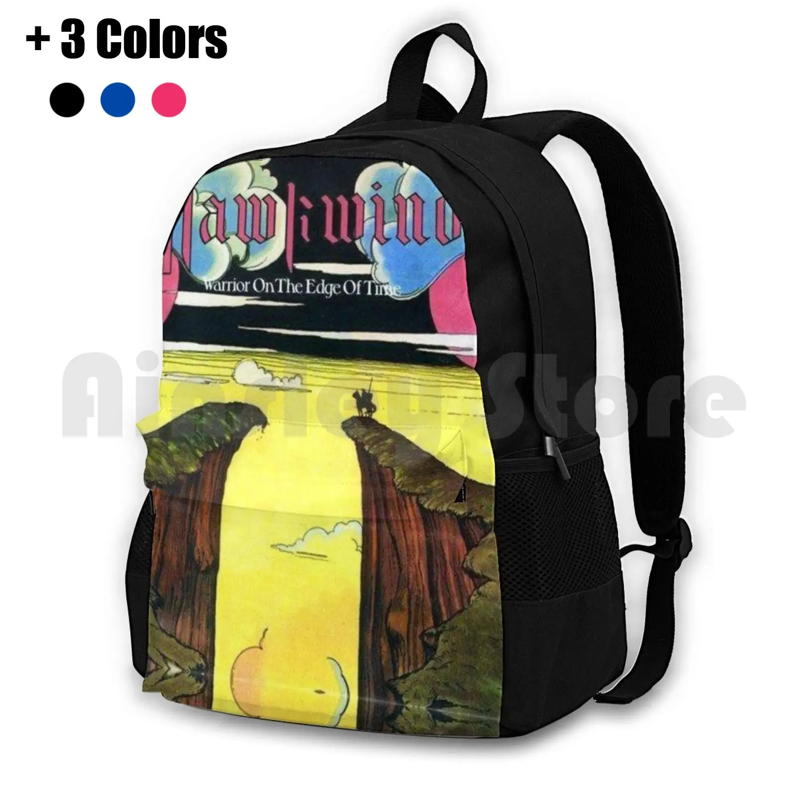 On The Of Time Outdoor Hiking Backpack Waterproof Camping Travel Hawkwind On The Of Time Progressive Hawkwind Band Music Band