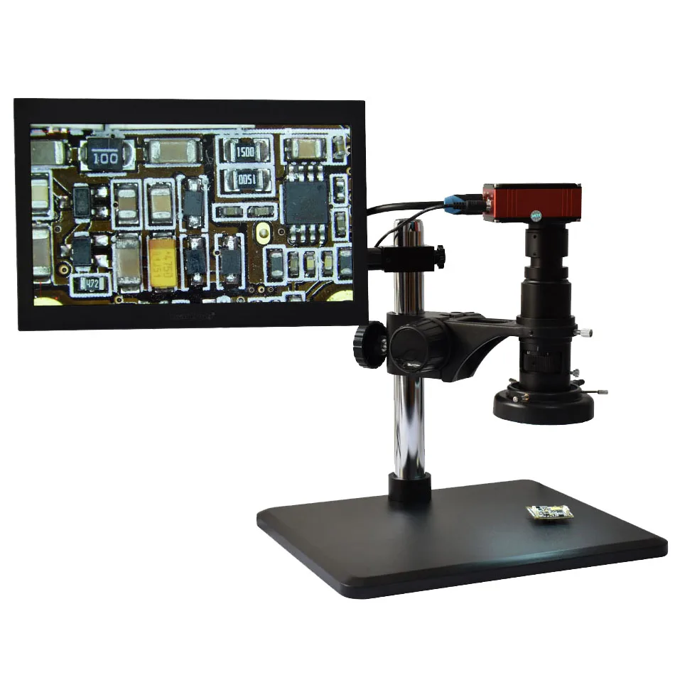 Full HD SONY IMX385 Sensor 1080P 2K Precision Measurement Electronic Video Microscope Camera HDMI Magnifier for Welding Repair