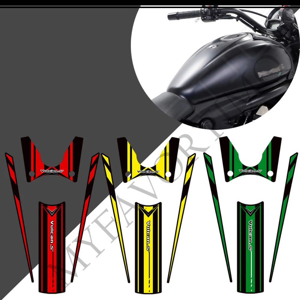 Motorcycle Tank Pad Stickers Decals Oil Gas Fuel Protection Fairing Fender Windshield For Kawasaki VULCAN S 650 VN650 VULCANS