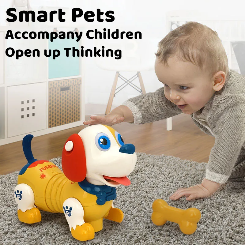 Simulation Electronic Interactive Smart Toys Robot Puppy Pets Walk Sing Dancing Accompanying Toys for Kids Birthday Gifts