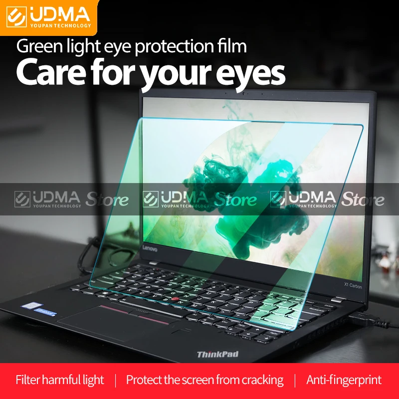 UDMA Anti Blue Light Laptop Screen Protector Green Flexible Glass Film Eye Protection for Lenovo ASUS HP Dell Acer