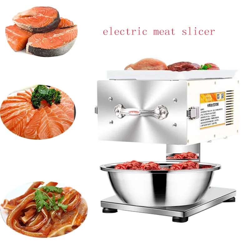 電気肉スライス機,業務用,ステンレス鋼,ワイヤーカッター,全自動肉挽き肉,スライス肉切断機,1個