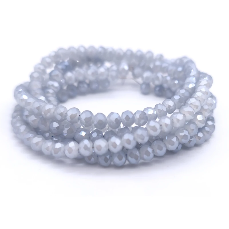 2 3 4 6 8mm Glass Beads Round Faceted Crystal Loose Spacer Beads Handmade for Jewelry Making DIY Bracelet Necklace