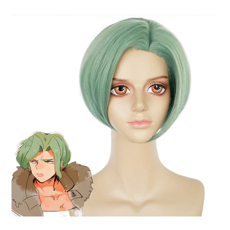 

Anime Danganronpa JuzoSakakura Short Wig Cosplay Costume Dangan Ronpa Heat Resistant Synthetic Hair Men Wigs + Wig Cap