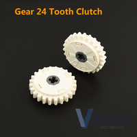 10 PCS/Lot High-Tech Parts 24 Tooth Clutch Gear 76224 60c01 MOC Building Blocks Compatible Car Model Set Bulk Accessory Bricks