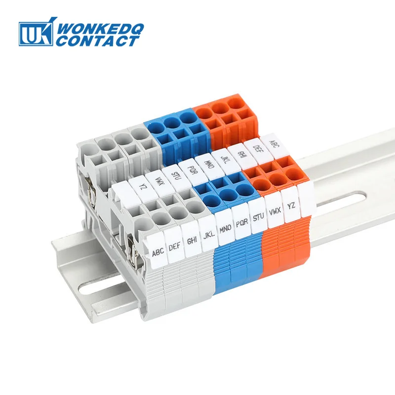 10Pcs ZB8 Label For PT6 ST6 UK5-HESI ERTK/URTK PT/ST 6 Number Blank ZB 8 DIN Rail Terminal Block Accessories Zack Marker Strips