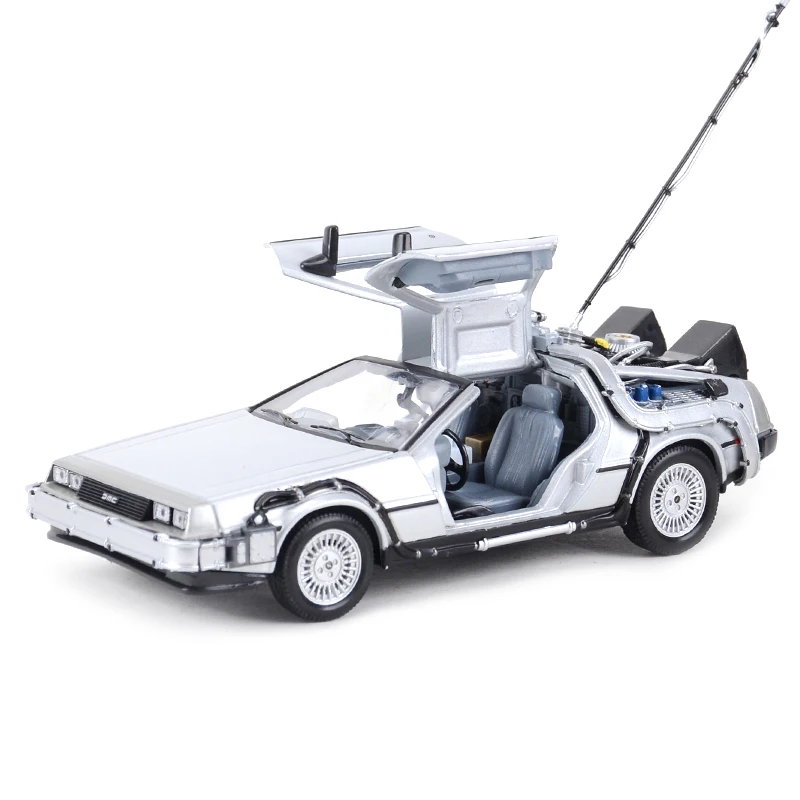 Welly-Die Cast Vehicles Collectible Model, DeLorean Time Machine, Back to the Future Car, Static, 1:24, DMC-12