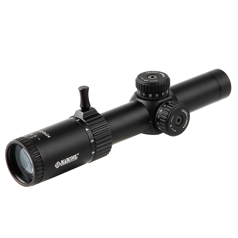 Imagem -02 - Marcool-locked Riflescope Airsoft Equipamento 30 mm Tubo Dia Hd1.26x24 sf Visão Óptica para Caça Apto Para. 223. 526 Ar15