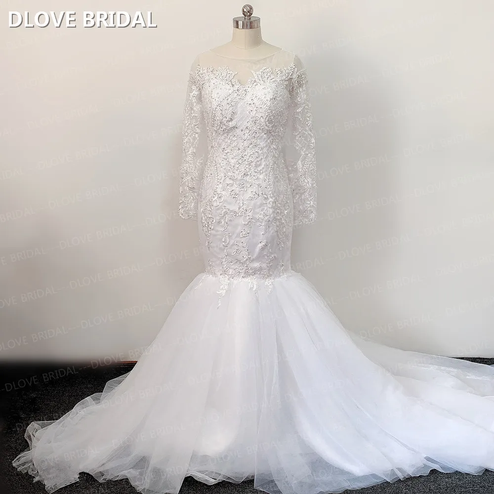 Mermaid Wedding Dress Lange Mouwen Lace Bruidsjurk