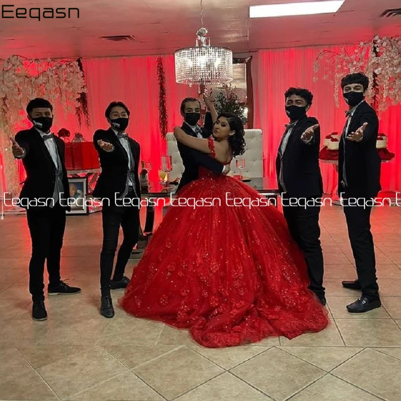 Vestido De quinceañera De princesa Borgoña con cuello en V, encaje, flores, cuentas, espalda descubierta, dulce 16 vestido De baile, Vestidos De graduación De 15 Años personalizados