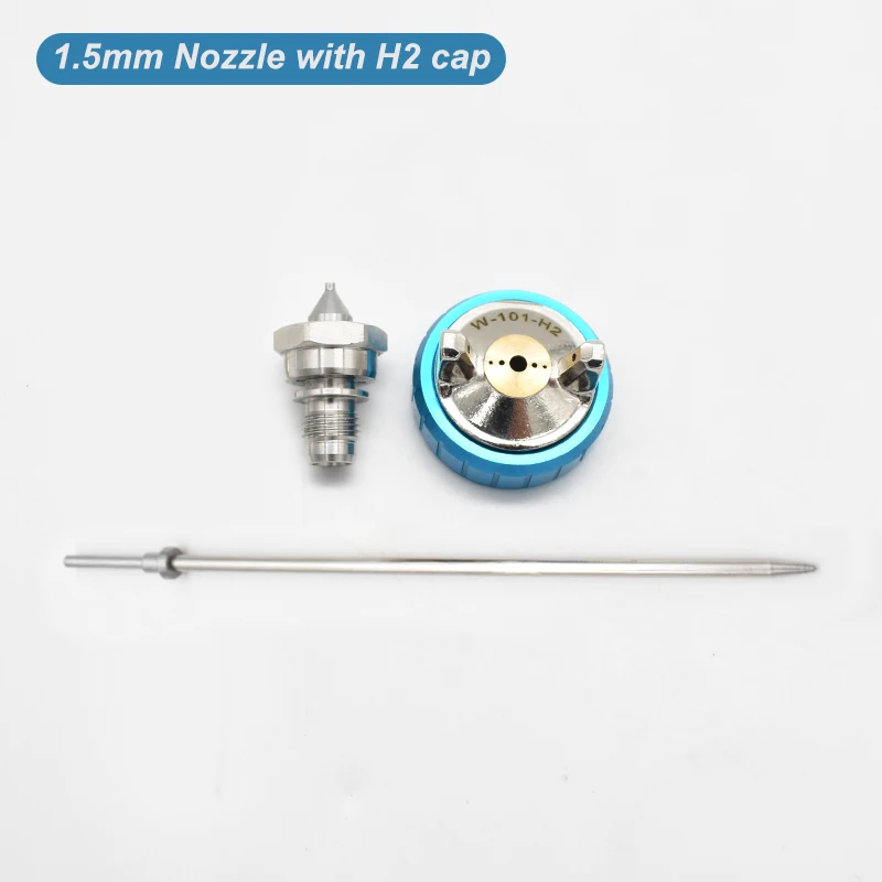 LISSON Spray Gun Nozzle Kit Set W101 Nozzle 1.0/1.3/1.5/1.8mm Nozzle Needle Tip Set W-101 Replacement Repair Spare Parts