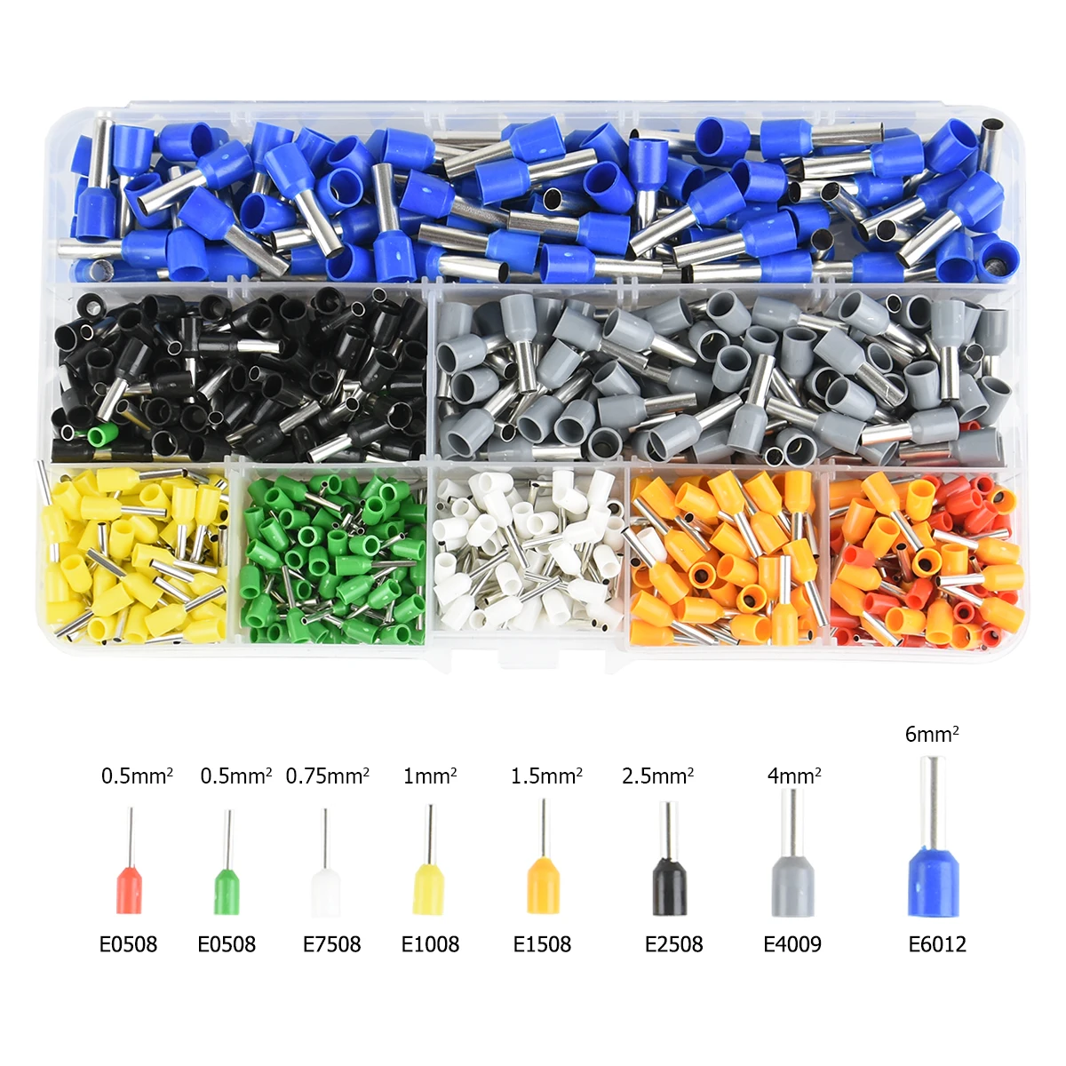 800-teiliges EV-Kabelendhülsen-Set mit Crimpzange 0,5-6mm² Isoliertes Kaltpressklemmen-Set – Detail 6