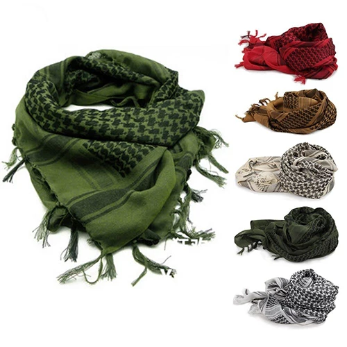 Sports Scarves Women Men Plaid Tassel Muslim Arab Desert Shemagh KeffIyeh Cotton Camp Hiking Scarf Wrap Pashmina capas y ponchos