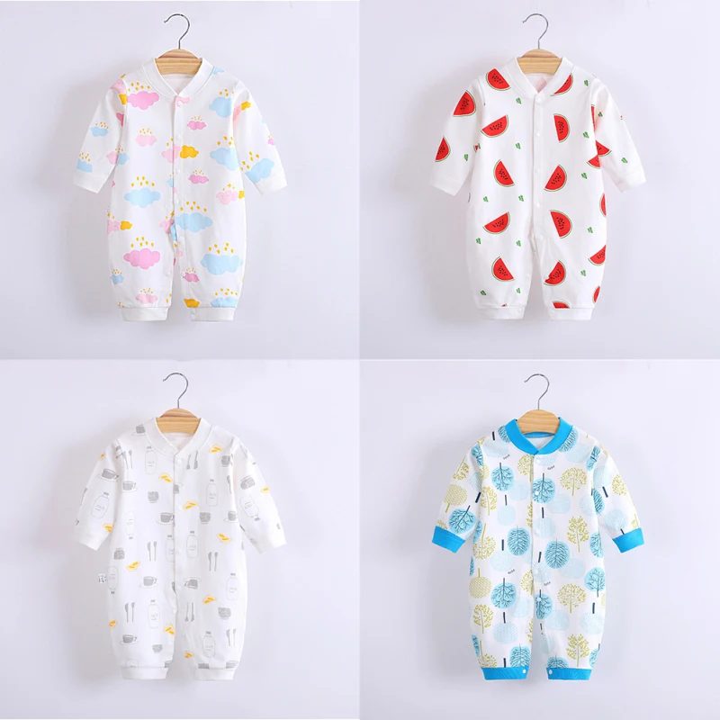 

Cotton Baby Jumpsuit Toddler Romper Clothes Newborn Cute Long Sleeve Romper Cute Cartoon Pattern Romper For Baby Boy Girl