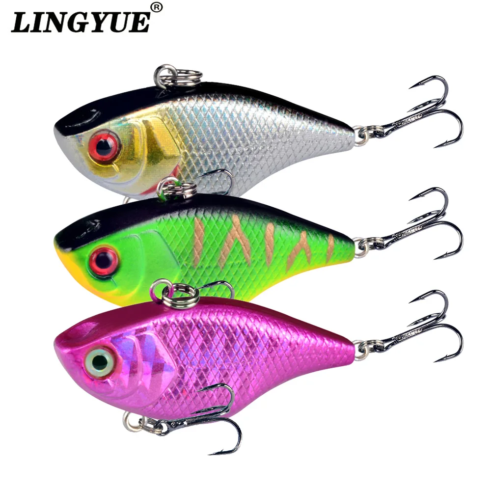 LINGYUE Pike Fishing Lure Jerkbait Musky Buster Jerk Big VIB Baits Mustad Hooks Slow Sinking Big Bass 40mm 4.7g Pesca Leurre