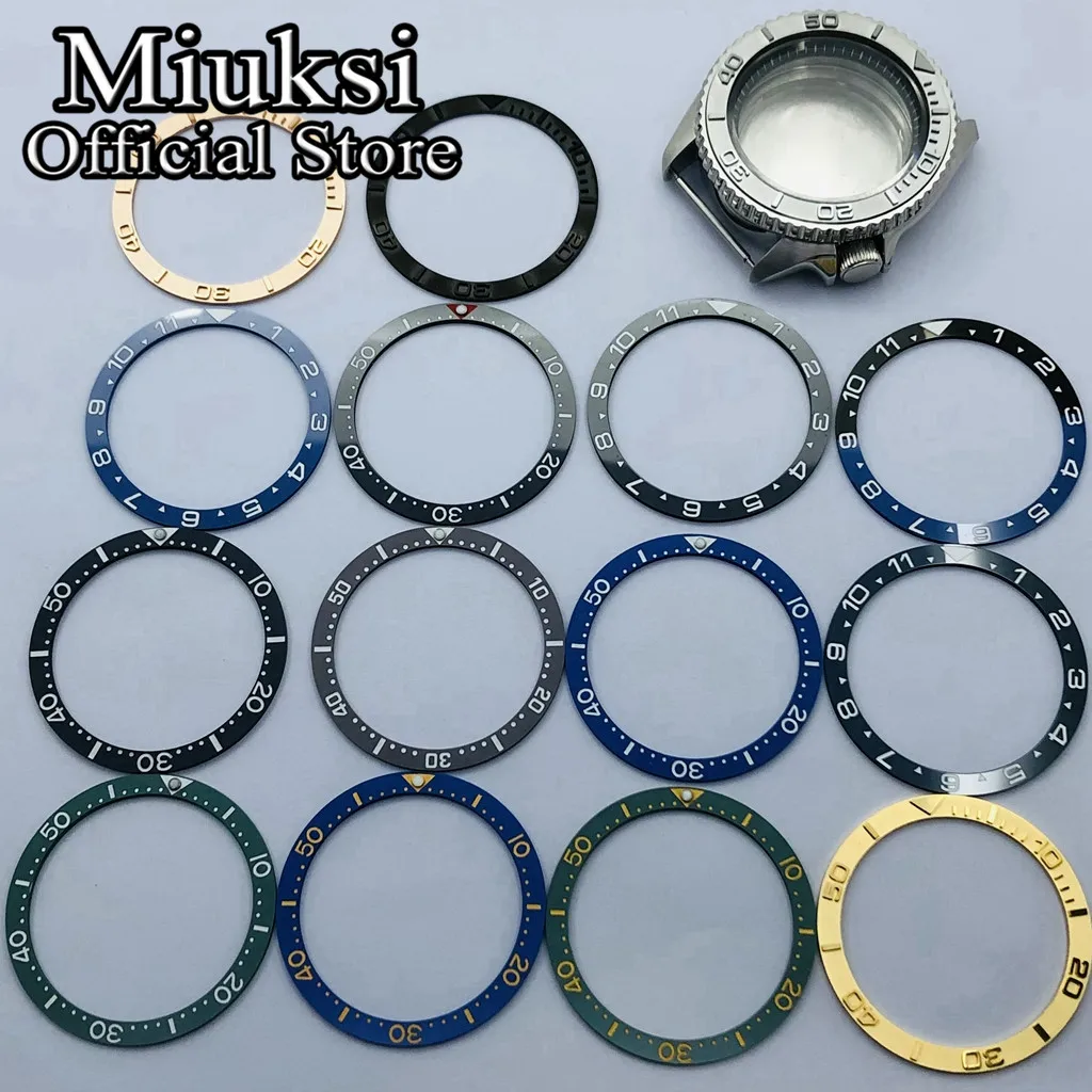 Miuksi 38mm flat stainless steel ceramic bezel fit SKX007 SKX009 bezel insert 38mm*31.5mm replacement watch accessories parts