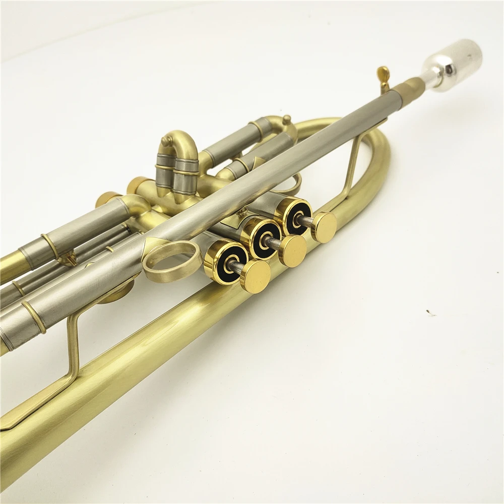 Advanced Custom Professional  MARGEWATE Trumpet Bb Tune Brass Gold Plated Surface Professional Music Instruments With Case