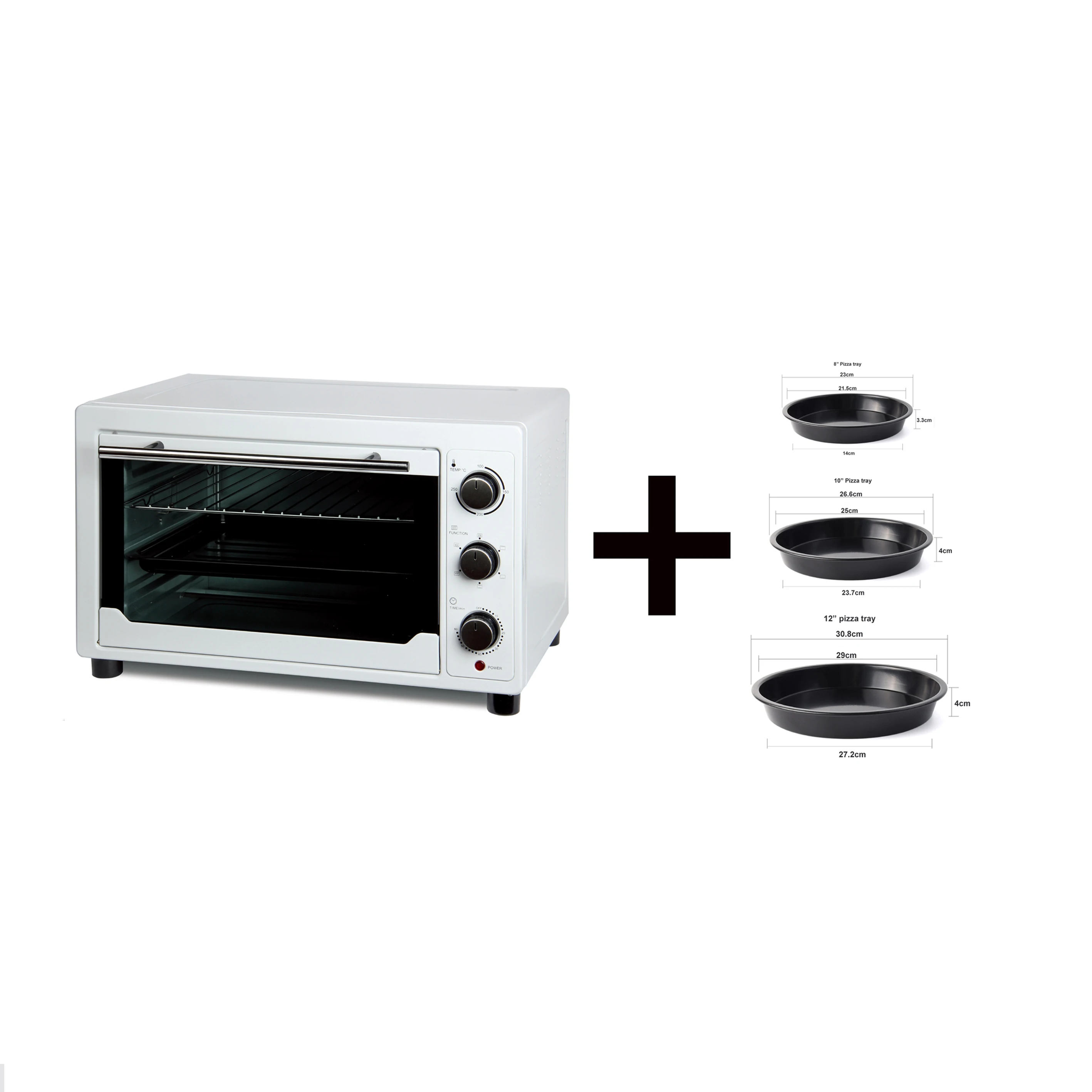 Electric oven ,Toaster oven with rotisserie, Pizza  oven 45 liters  with 3 pizza trays