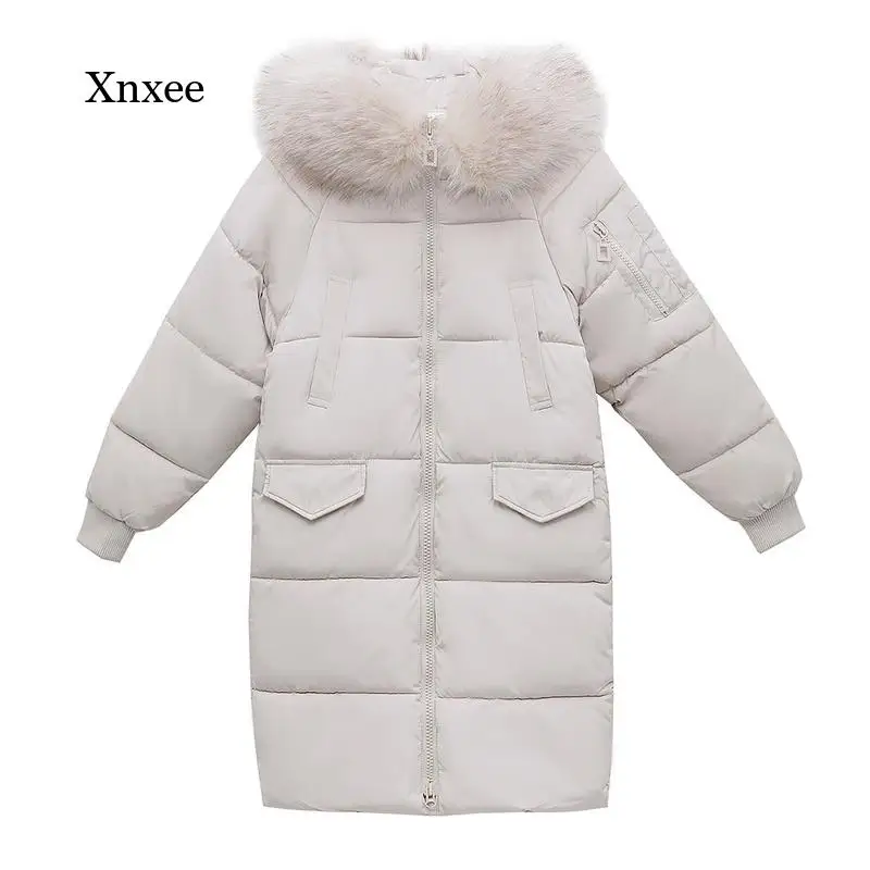 

Winter Hooded Midi Jacket Women Big Fur Parkas Belt Thick Down Female Jacket Coat Slim Warm Fashion Outwear Clothing Tops