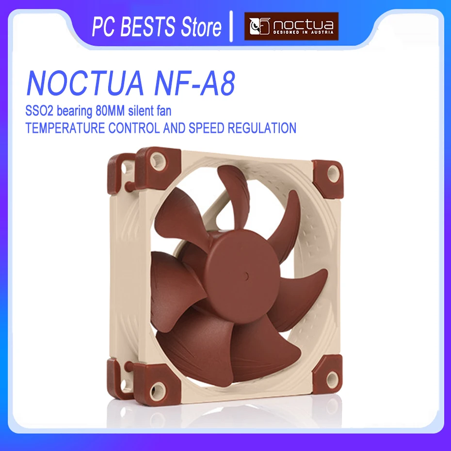 

Noctua NF-A8 Case Fan 80mm CPU Cooling Fans 3pin/4pin PWM Quiet Temperature Control Case Heatsink Fans