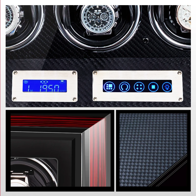 watch winder box automatic Holder Wood Case with Mabuchi motor LCD touch remontoirs de montres mechanical Watch storage box
