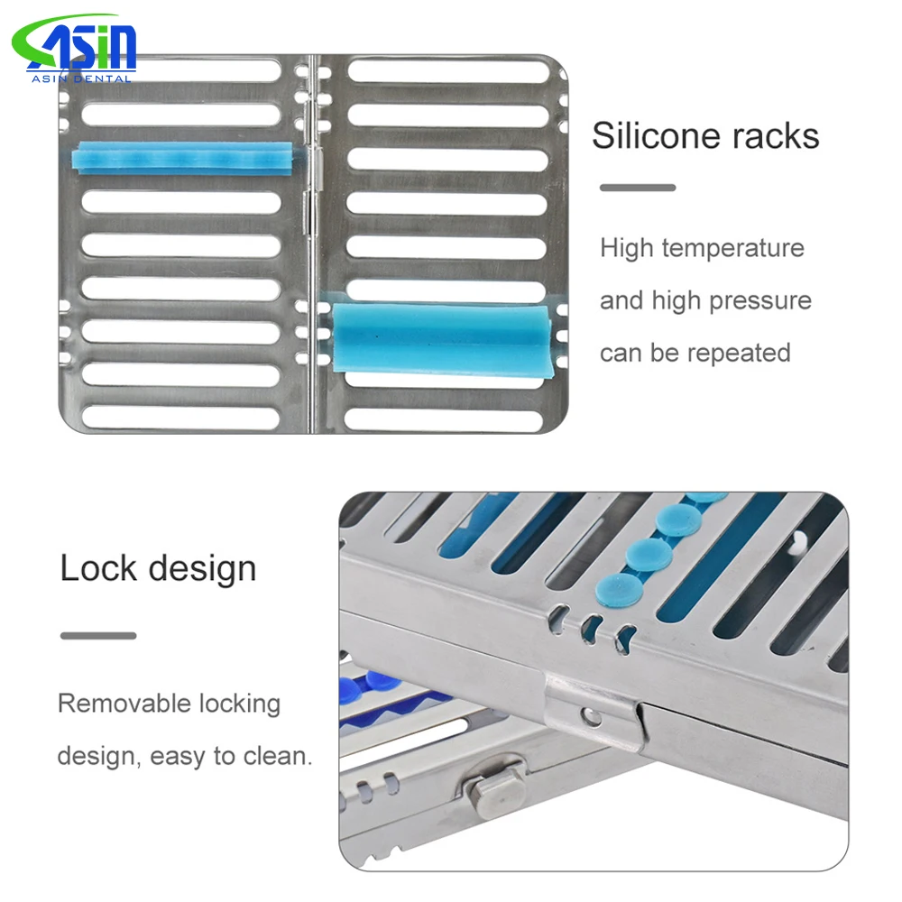 Stojak do sterylizacji ze stali nierdzewnej chirurgiczny autoklawowalny pojemnik sterylizacyjny Dental File Burs dezynfekcja taca dentysta narzędzia