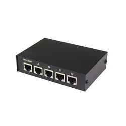 MT-VIKI 4 Port RJ45 Network Switch Sharing Device Bidirectional Internal Network And External Network 4 In 1 Out  MT-RJ45-4