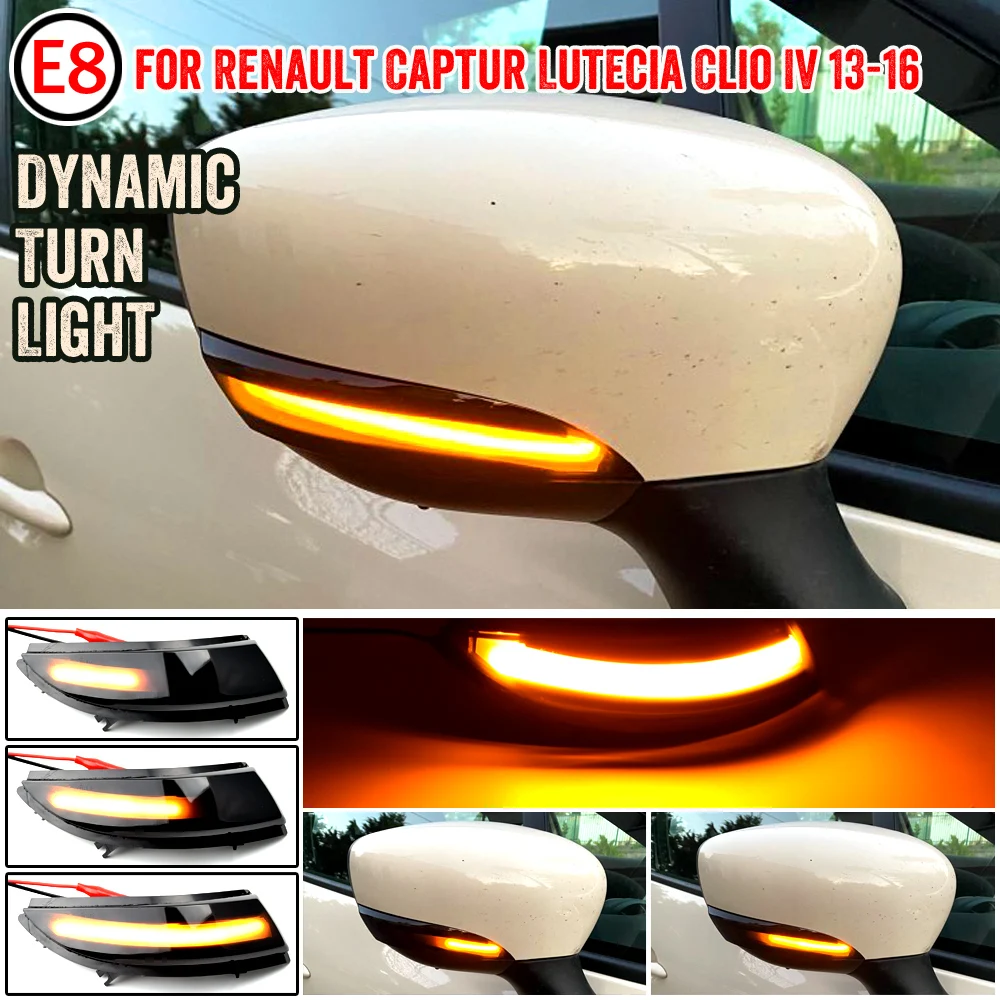 

Dynamic LED Blinker Indicator Mirror Turn Light Signal Repeater for Renault Clio IV MK4 BH RS Grandtour KH 2012 -2016
