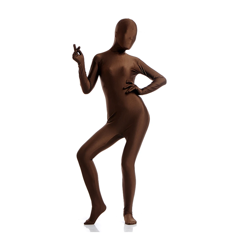 Fantasia zentai, traje de halloween, roupa de corpo inteiro, personalizada para olhos abertos, boca, pode adicionar zíper de virilha, frete grátis