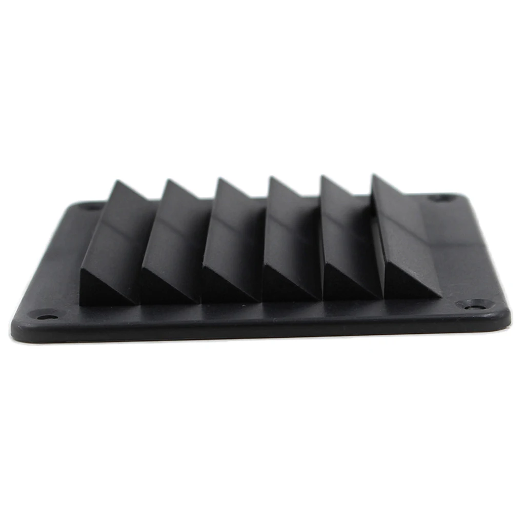 Universal RV Horizontal Hood Vent, Weather Proof Louver, Rain & Waterproof Air Vent 140x126 mm/ 5.5x5 inch (Black)