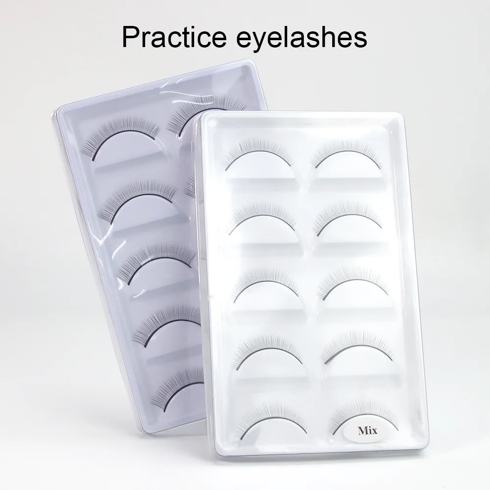 GLAMLASH 5 Pairs/Set False Eyelashes Handmade Training Lashes For Beginners Teaching Lashes Eye Extension Tools Practice