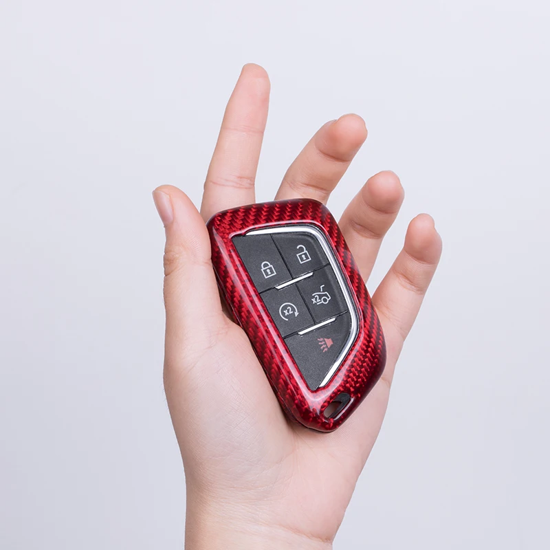 Carbon Fibre Key Case For Cadillac CT6 SRX XTS ATS-L 2016 CTS 2014 ESCALADE 2015 Corvette SLS 2012
