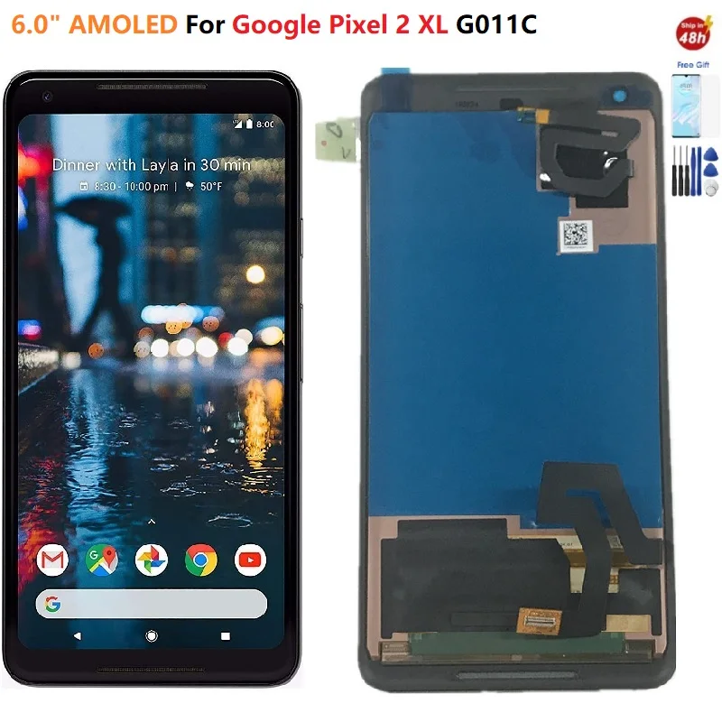 

6.0" Amoled For Google Pixel 2 XL Lcd Pixel 2xl Lcd Display Touch Screen For Google Pixel 2 XL Display Screen Pixel 2 xl Lcd