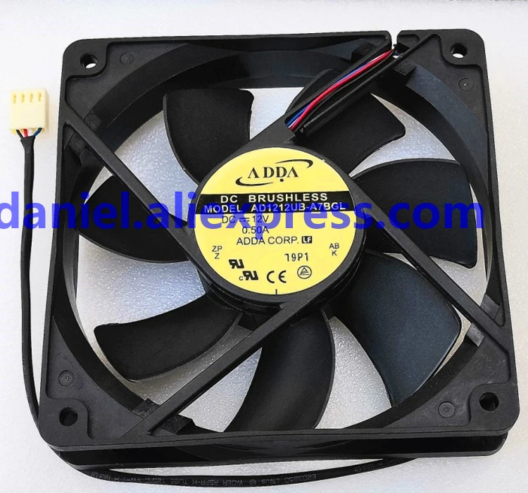 

Original AD1212UB-A7BGL 12V 0.50A 12025 12CM double ball 4 wire fan