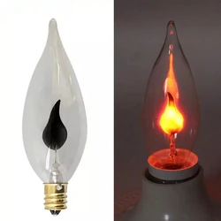 Edison Flicker Led Candle Light Flame Bulb E14 E27 Emulation Fire Lighting Vintage 3W 220V Tail Retro Decor Energy Saving Lamp