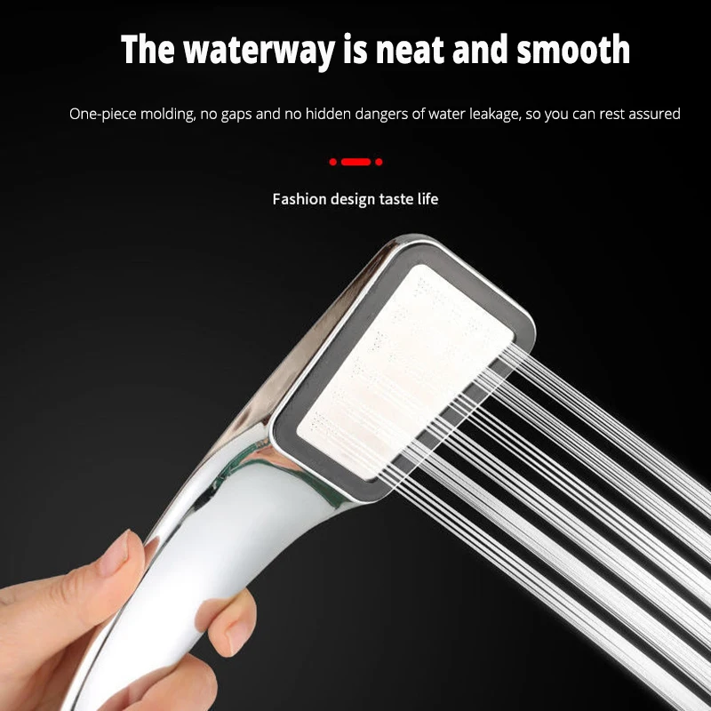 Square Shower Head 300 Holes Water Saving Nozzle With Abs Chrome High Pressure Shower Head Bathroom Accessories Sprayer Shower