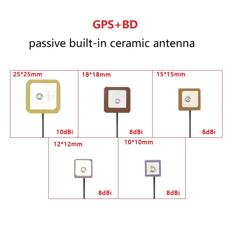 

8-10DBi high gain GPS/GPS+BD passive built-in ceramic antenna IPX interface for wireless module EC25-E EM12-G sim7600g-h