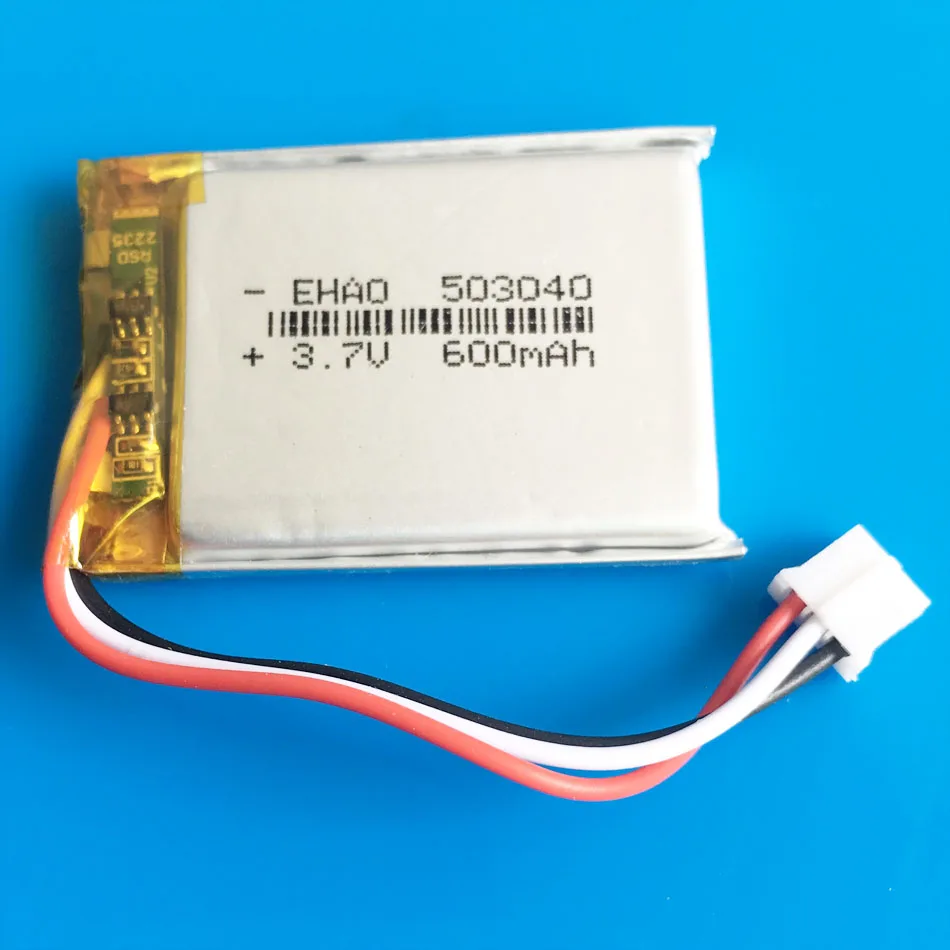 5 szt. 3.7V 600mAh 503040 akumulator JST PH 2.0mm 3pin wtyczka Lipo polimerowa litowa do MP3 GPS rejestrator DVD Ebook Camera