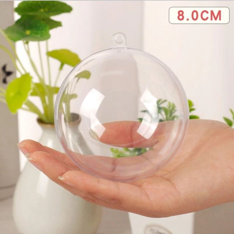 Plástico transparente banho bomba molde, esfera molde, forma redonda do ovo do coração, DIY banho bomba acessórios, ferramenta bola recarregável, 5pcs por conjunto