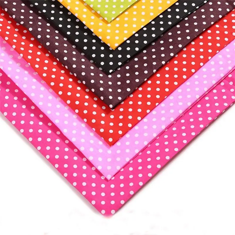 50cmX145cm Polka Dots Printed Fabric Patchwork Quilting Sewing Cloth Crafts Bedding Decoration Fabric DIY Sewing Accessories